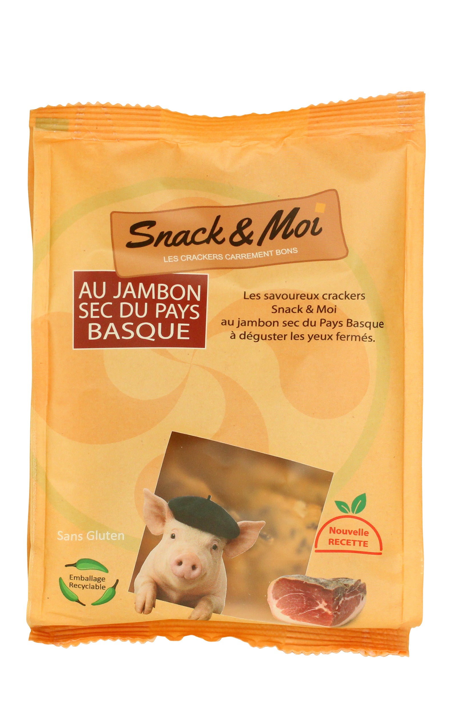 Crackers au Jambon Sec Basque 80 grs