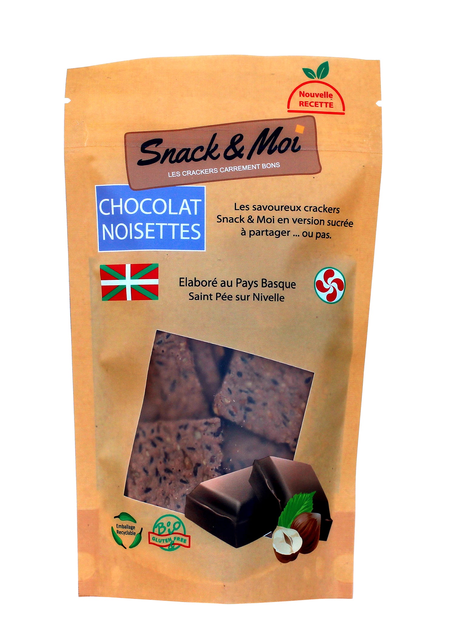 Crackers bio sucrés au chocolat au lait 80 grs