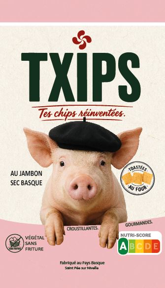 TXIPS au jambon sec Basque 80 grs