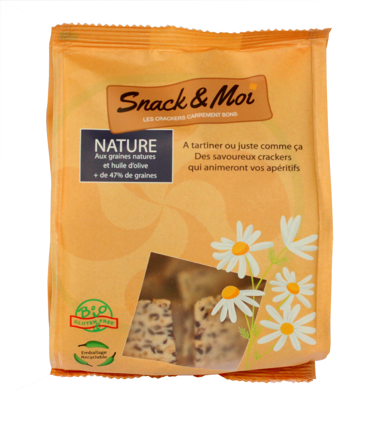 Crackers Bio nature salé en poche 100 grs