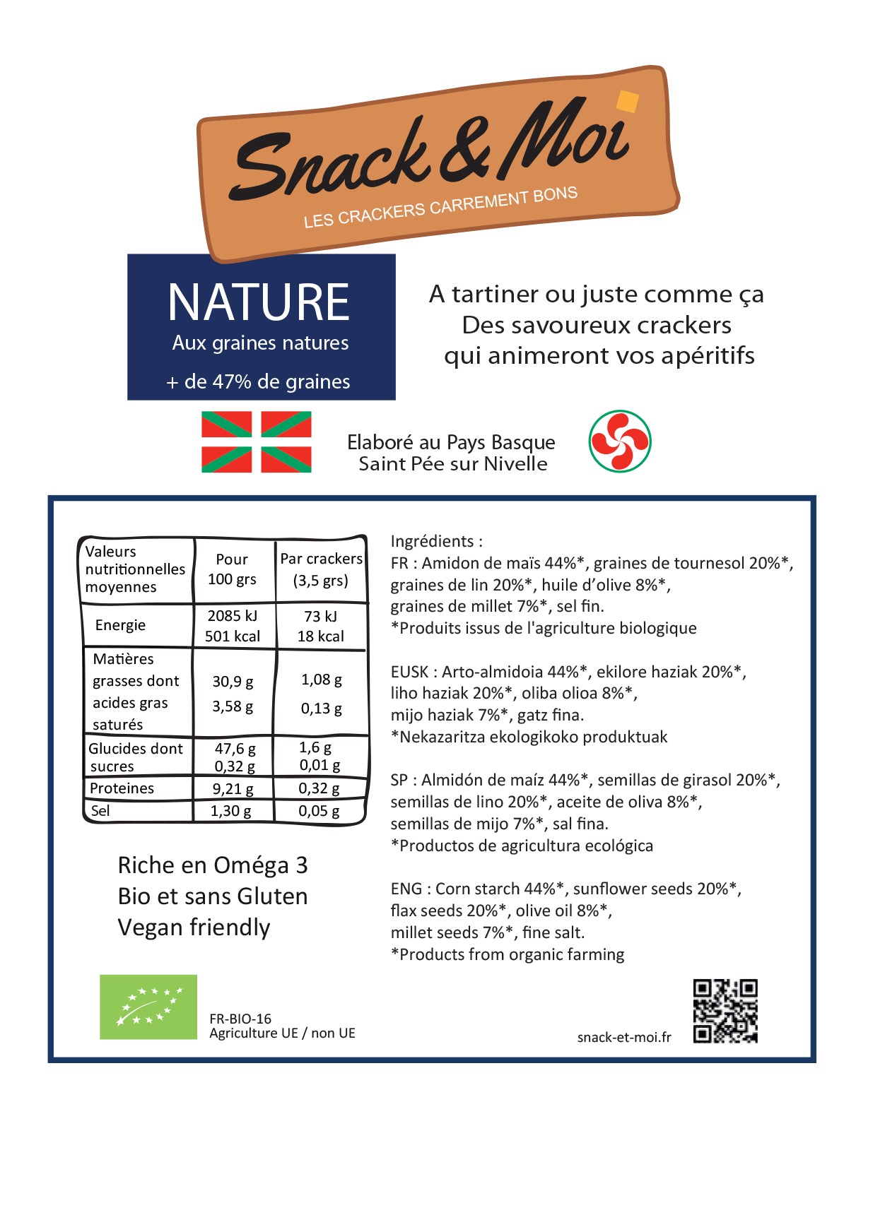 Mini crackers bio Nature 30 grs