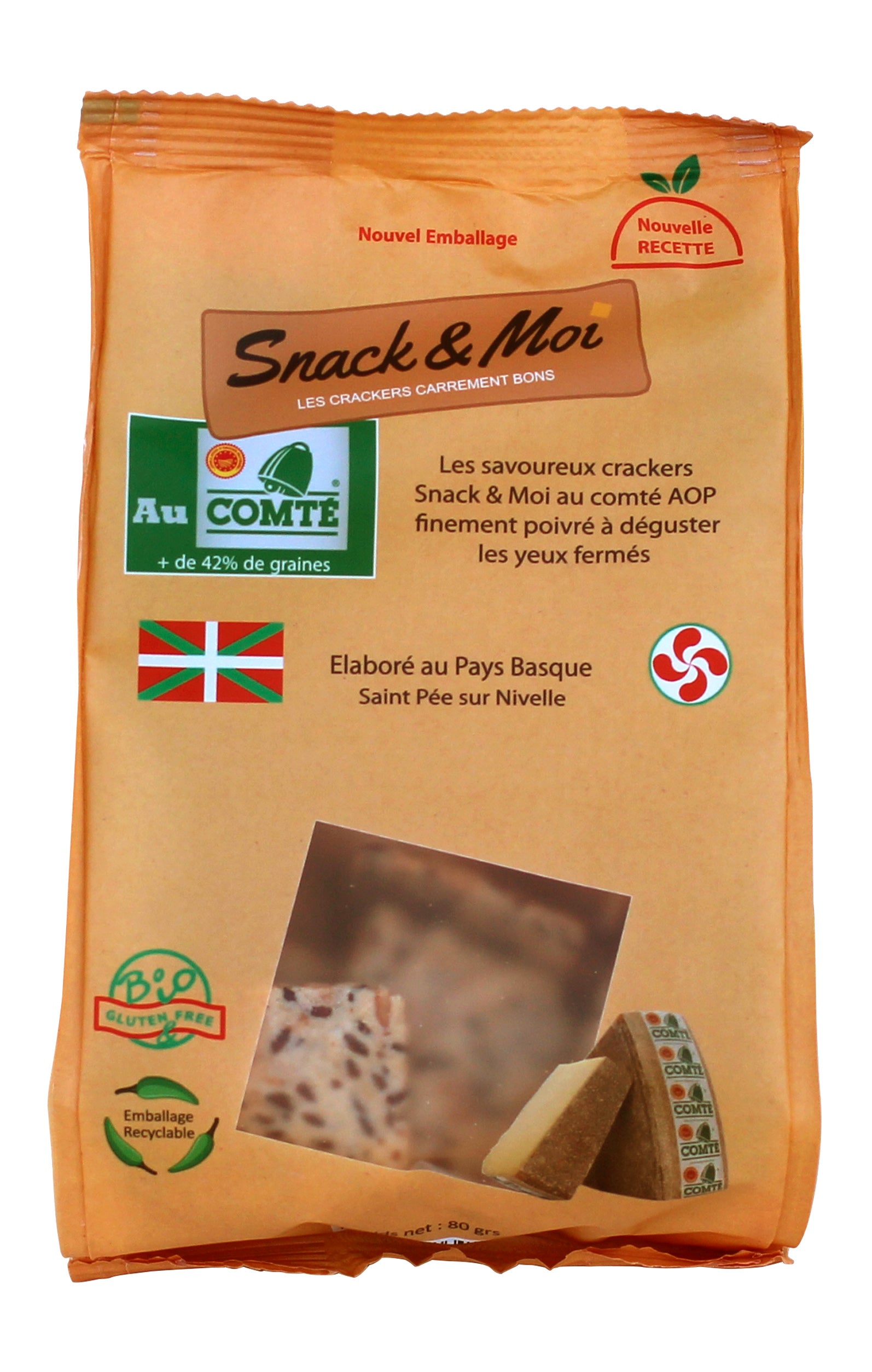Crackers bio au Comté AOP 80 grs