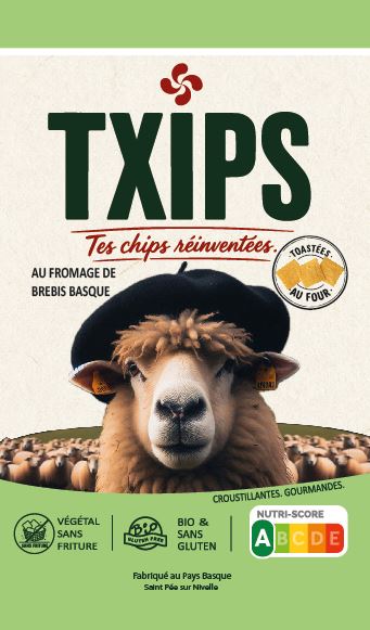 TXIPS bio au fromage de Brebis 80 grs